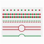 Christmas Borders Frames Holiday Large Glasses Cloth (2-Side) Front