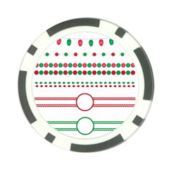 Christmas Borders Frames Holiday Poker Chip Card Guard (10 Pack) by Sudhe