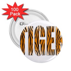 Tiger Bstract Animal Art Pattern Skin 2 25  Buttons (100 Pack)  by Sudhe