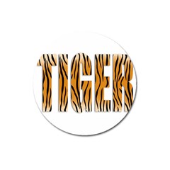 Tiger Bstract Animal Art Pattern Skin Magnet 3  (round) by Sudhe