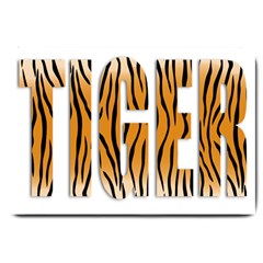 Tiger Bstract Animal Art Pattern Skin Large Doormat  by Sudhe