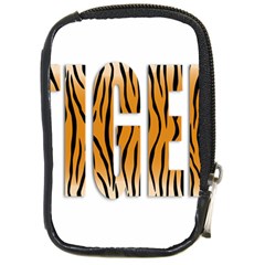 Tiger Bstract Animal Art Pattern Skin Compact Camera Leather Case by Sudhe