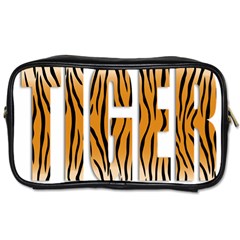 Tiger Bstract Animal Art Pattern Skin Toiletries Bag (two Sides) by Sudhe