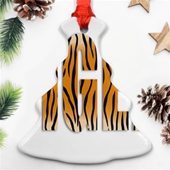 Tiger Bstract Animal Art Pattern Skin Christmas Tree Ornament (two Sides) by Sudhe