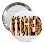 Tiger Bstract Animal Art Pattern Skin 3  Handbag Mirrors Front