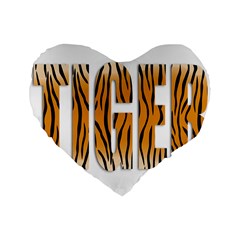 Tiger Bstract Animal Art Pattern Skin Standard 16  Premium Heart Shape Cushions by Sudhe