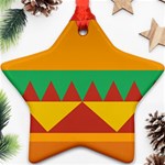 Burger Bread Food Cheese Vegetable Ornament (Star) Front