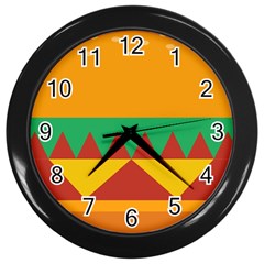 Burger Bread Food Cheese Vegetable Wall Clock (black) by Sudhe