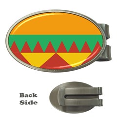 Burger Bread Food Cheese Vegetable Money Clips (oval)  by Sudhe