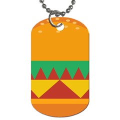 Burger Bread Food Cheese Vegetable Dog Tag (one Side) by Sudhe