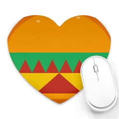 Burger Bread Food Cheese Vegetable Heart Mousepads by Sudhe