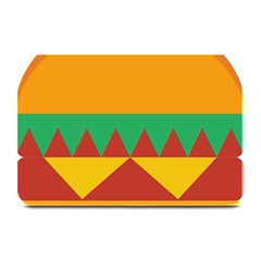 Burger Bread Food Cheese Vegetable Plate Mats by Sudhe