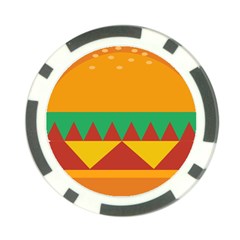 Burger Bread Food Cheese Vegetable Poker Chip Card Guard by Sudhe