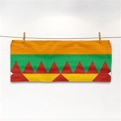 Burger Bread Food Cheese Vegetable Hand Towel by Sudhe