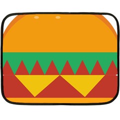 Burger Bread Food Cheese Vegetable Double Sided Fleece Blanket (mini)  by Sudhe