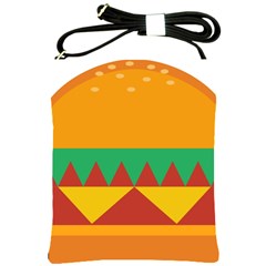 Burger Bread Food Cheese Vegetable Shoulder Sling Bag by Sudhe