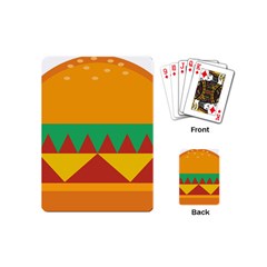 Burger Bread Food Cheese Vegetable Playing Cards (mini) by Sudhe