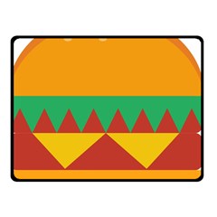 Burger Bread Food Cheese Vegetable Double Sided Fleece Blanket (small)  by Sudhe