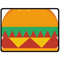 Burger Bread Food Cheese Vegetable Double Sided Fleece Blanket (large)  by Sudhe