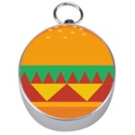 Burger Bread Food Cheese Vegetable Silver Compasses Front