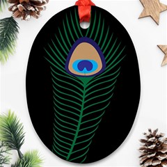 Peacock Feather Ornament (oval) by Sudhe