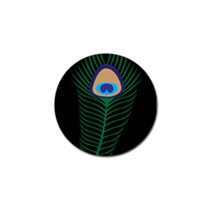 Peacock Feather Golf Ball Marker