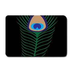 Peacock Feather Small Doormat  by Sudhe