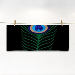 Peacock Feather Hand Towel by Sudhe