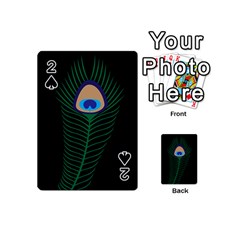 Peacock Feather Playing Cards 54 (mini) by Sudhe