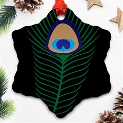 Peacock Feather Ornament (snowflake) by Sudhe