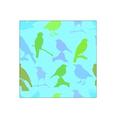 Bird Watching - Light Blue Green- Satin Bandana Scarf by WensdaiAmbrose