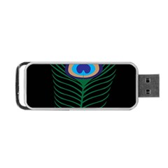 Peacock Feather Portable Usb Flash (one Side) by Sudhe