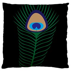 Peacock Feather Standard Flano Cushion Case (two Sides) by Sudhe