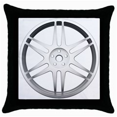 Wheel Skin Cover Throw Pillow Case (black) by Sudhe