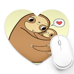 Sloth Heart Mousepads by Sudhe