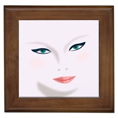 Face Beauty Woman Young Skin Framed Tiles by Sudhe