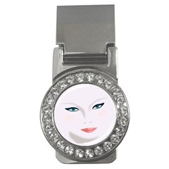 Face Beauty Woman Young Skin Money Clips (cz)  by Sudhe