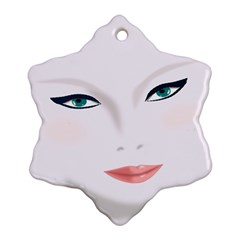 Face Beauty Woman Young Skin Ornament (snowflake) by Sudhe