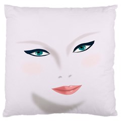 Face Beauty Woman Young Skin Large Flano Cushion Case (two Sides) by Sudhe