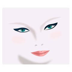 Face Beauty Woman Young Skin Double Sided Flano Blanket (small)  by Sudhe