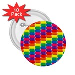 Rainbow 3d Cubes Red Orange 2.25  Buttons (10 pack)  Front