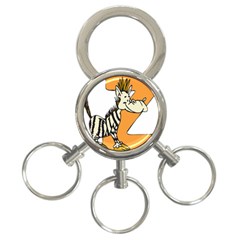 Zebra Animal Alphabet Z Wild 3-ring Key Chains by Sudhe