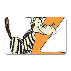 Zebra Animal Alphabet Z Wild Magnet (rectangular) by Sudhe