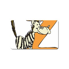 Zebra Animal Alphabet Z Wild Magnet (name Card)