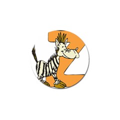 Zebra Animal Alphabet Z Wild Golf Ball Marker (4 Pack) by Sudhe