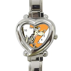 Zebra Animal Alphabet Z Wild Heart Italian Charm Watch by Sudhe