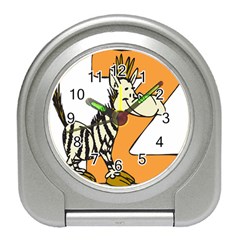 Zebra Animal Alphabet Z Wild Travel Alarm Clock by Sudhe