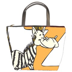 Zebra Animal Alphabet Z Wild Bucket Bag