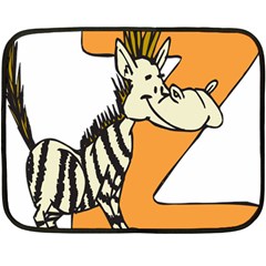 Zebra Animal Alphabet Z Wild Fleece Blanket (mini) by Sudhe