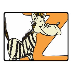 Zebra Animal Alphabet Z Wild Fleece Blanket (small) by Sudhe